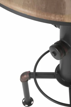 Viadurini Living Runde Tische-Design-Stehtisch im Industriestil aus Eisen und Holz - Niv