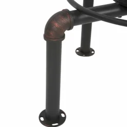 Viadurini Living Runde Tische-Design-Stehtisch im Industriestil aus Eisen und Holz - Niv