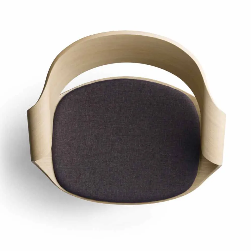 Viadurini Living Design Stühle-Designstuhl aus Eichen- oder Wengeholz mit italienischem Luxuskissen - Rimmel