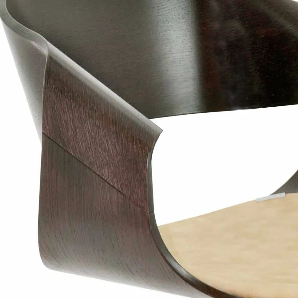 Viadurini Living Design Stühle-Designstuhl aus Eichen- oder Wengeholz mit italienischem Luxuskissen - Rimmel