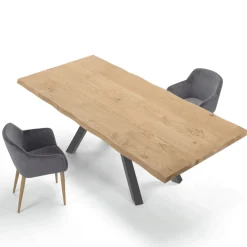 Viadurini Living Esstische-Designtisch aus Holz und Stahl für bis zu 12 Sitzplätze, hergestellt in Italien – Settimmio