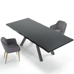 Viadurini Living Esstische-Designtisch aus Holz und Stahl für bis zu 12 Sitzplätze, hergestellt in Italien – Settimmio