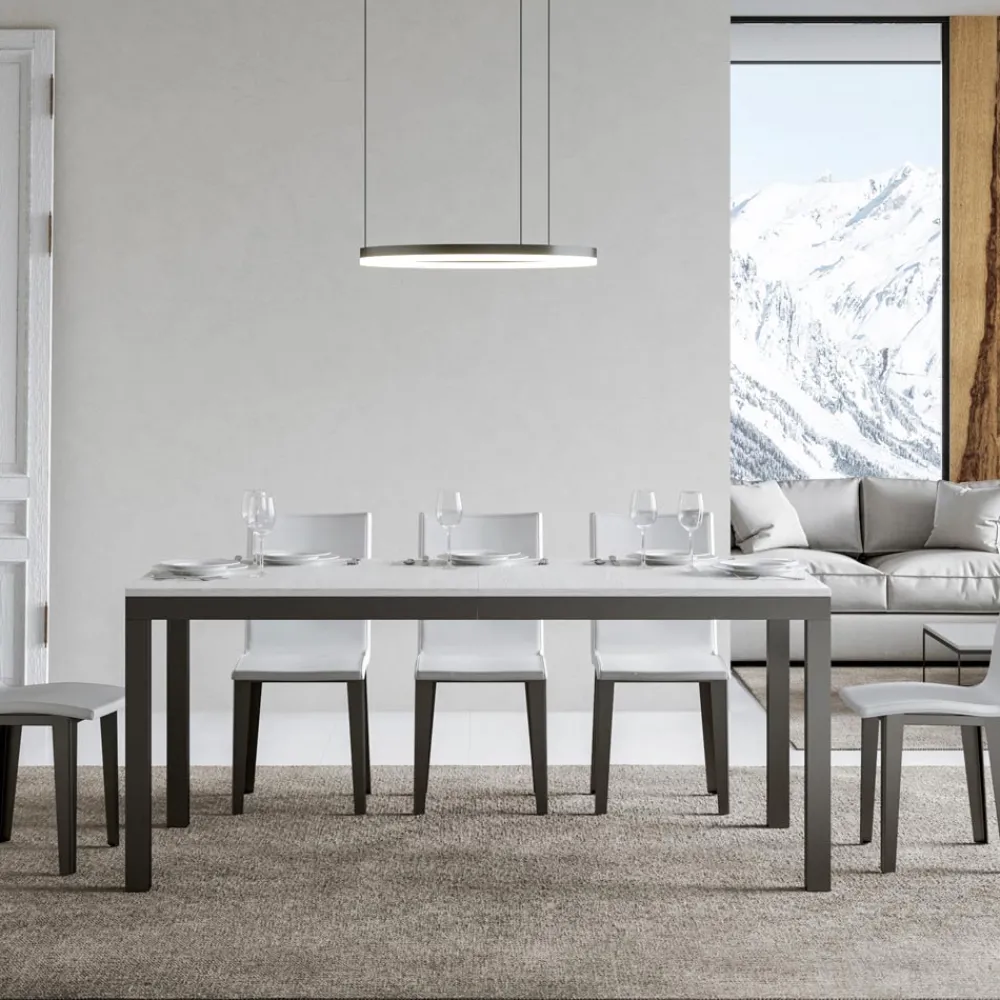 Viadurini Living Ausziehbare Esstische-Design-Tisch mit Holzplatte, ausziehbar bis 440 cm, hergestellt in Italien – Foxy