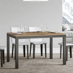 Viadurini Living Ausziehbare Esstische-Design-Tisch mit Holzplatte, ausziehbar bis 440 cm, hergestellt in Italien – Foxy