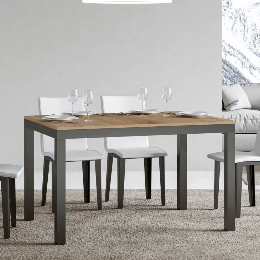 Viadurini Living Ausziehbare Esstische-Design-Tisch mit Holzplatte, ausziehbar bis 440 cm, hergestellt in Italien – Foxy