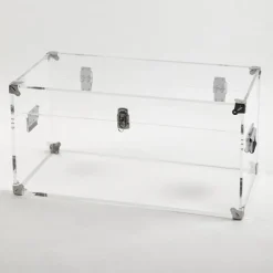 Viadurini Lighting Truhen Und Sitztruhe-Design-Truhe aus transparentem Acrylglas und modernem Stahl - Dante