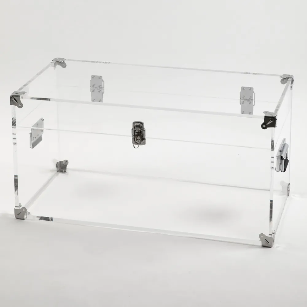 Viadurini Lighting Truhen Und Sitztruhe-Design-Truhe aus transparentem Acrylglas und modernem Stahl - Dante