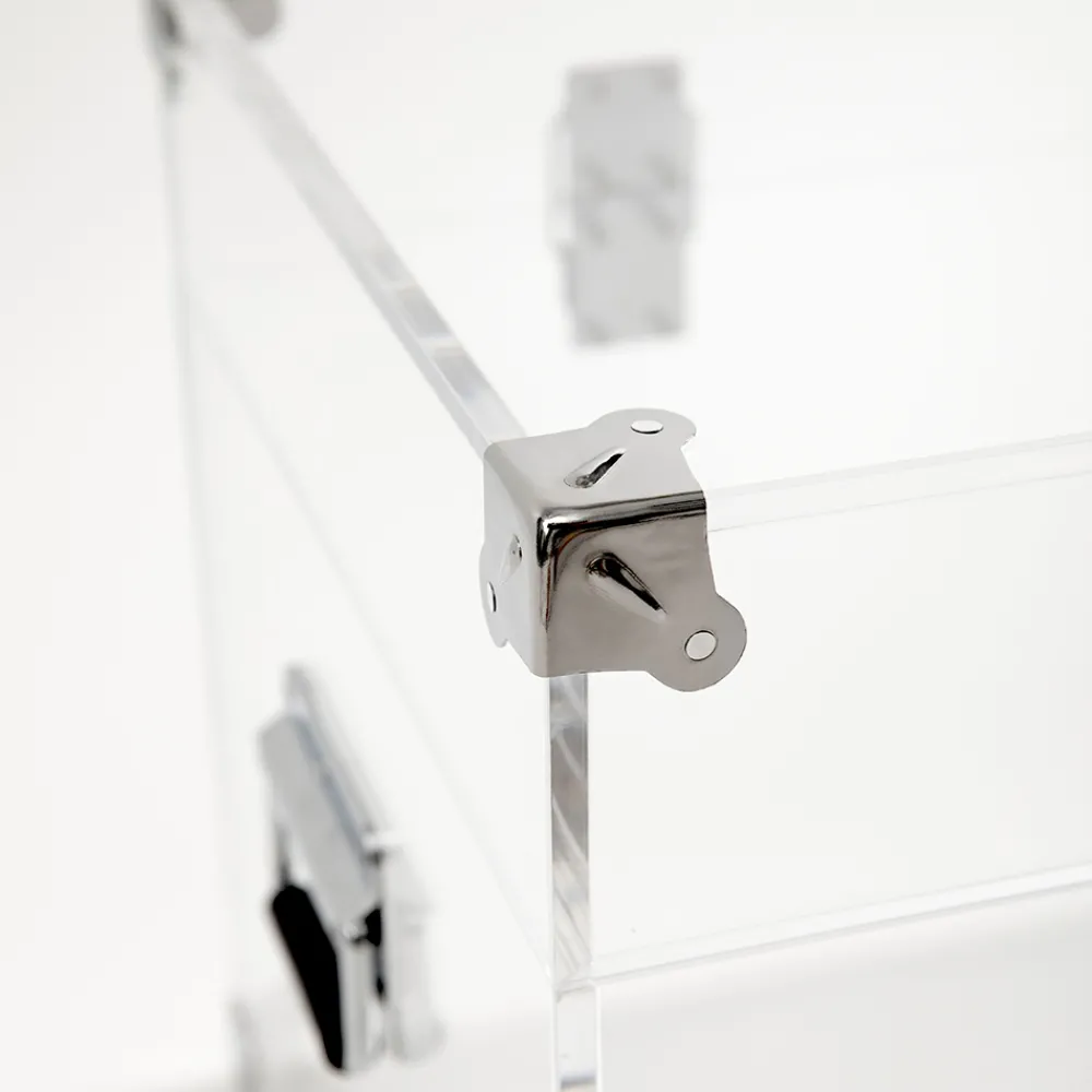 Viadurini Lighting Truhen Und Sitztruhe-Design-Truhe aus transparentem Acrylglas und modernem Stahl - Dante