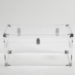 Viadurini Lighting Truhen Und Sitztruhe-Design-Truhe aus transparentem Acrylglas und modernem Stahl - Dante