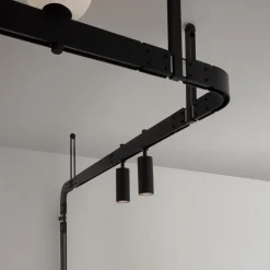 Viadurini Lighting Design Wandleuchten-Design-Wandleuchte aus schwarzem Aluminium mit Kugeln und Strahlern - Exodus