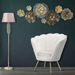 Viadurini Living Moderne Sessel-Design-Wohnsessel aus Samt mit goldenen Eisenfüßen - Annina