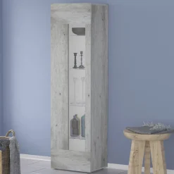 Viadurini Living Vitrinen-Design-Wohnzimmervitrine in Weiß, Anthrazit oder Betonholz - Suzana