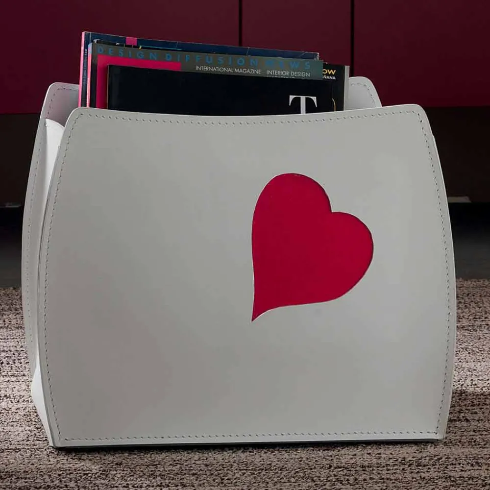 Limac Design Zeitungsständer-Design-Zeitschriftenständer aus Leder mit modernem Beatrice-Design