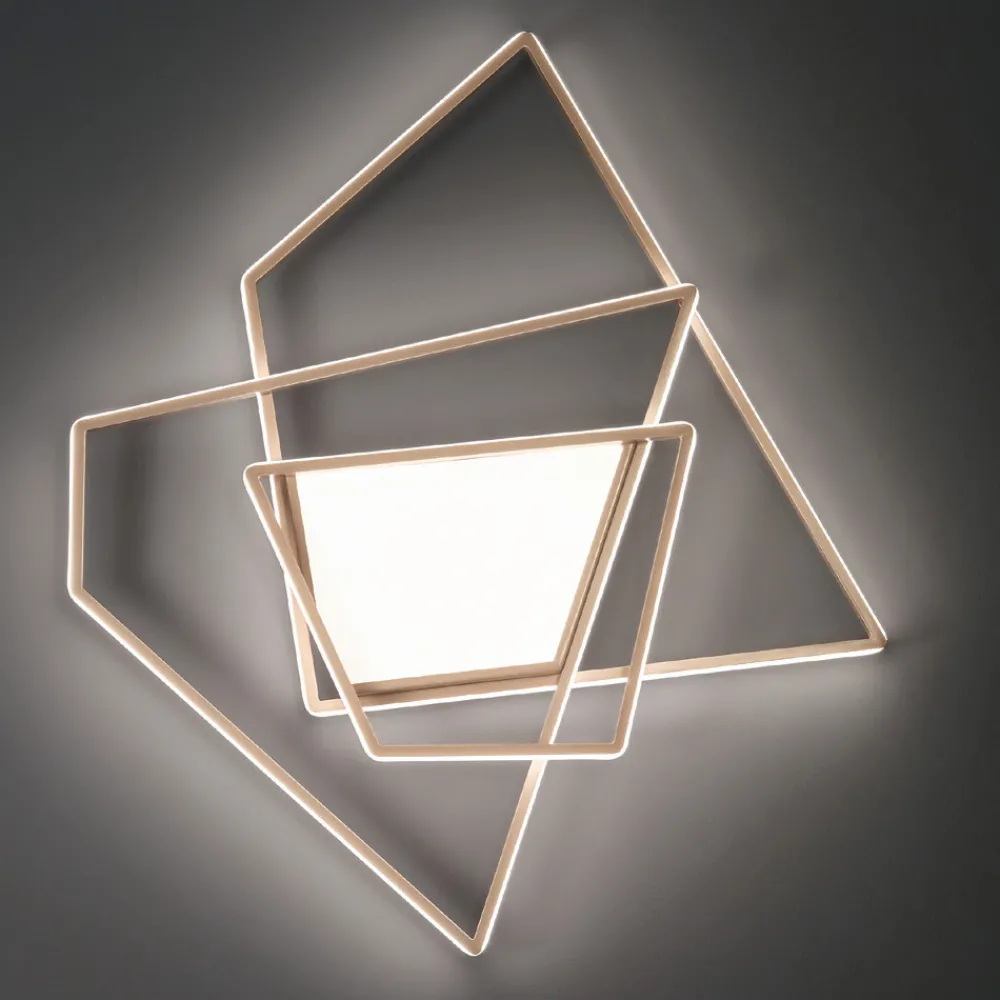 Viadurini Lighting Moderne Deckenleuchten-Dimmbare LED-Wandleuchte aus Gold- oder Silbermetall - Galactic