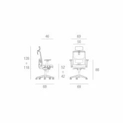 Viadurini Living Bürosessel-Directional regelbarer Bürostuhl aus Stoff in Italien hergestellt Mina