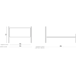 Viadurini Night Design Schlafzimmer Komplett-Doppelbett aus echtem Leder, komplett mit Matratze und 2 Nachttischen – King-Size-Bett