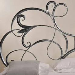 Viadurini Night Design Maßgeschneiderte Möbel|Schmiedeeisen Doppelbetten-Doppelbett aus Eisen Made in Italy in modernem Design Allison 160x190