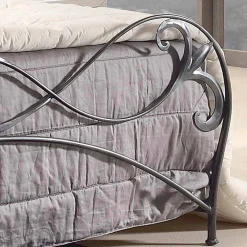 Viadurini Night Design Maßgeschneiderte Möbel|Schmiedeeisen Doppelbetten-Doppelbett aus Eisen Made in Italy in modernem Design Allison 160x190