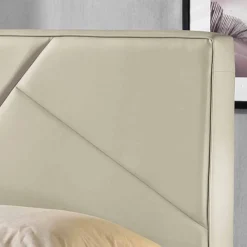 Viadurini Night Design Polsterbetten-Doppelbett aus Kunstleder mit Aufbewahrungsbox 160x190/200 cm Mila