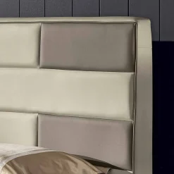 Viadurini Night Design Polsterbetten-Doppelbett aus Kunstleder mit Aufbewahrungsbox 160x190/200 cm Gin