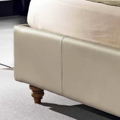 Viadurini Night Design Polsterbetten-Doppelbett aus Kunstleder mit Aufbewahrungsbox 160x190/200 cm Gin