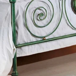 Viadurini Night Design Schmiedeeisen Doppelbetten|Maßgeschneiderte Möbel-Doppelbett aus Schmiedeeisen mit Dekorationen Rachael 160x190 cm