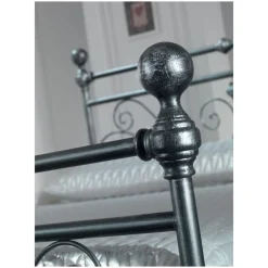 Viadurini Night Design Schmiedeeisen Doppelbetten-Doppelbett aus schwarz-silbernem Eisenrohr, hergestellt in Italien – Geometrie