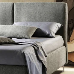 Viadurini Night Design Polsterbetten-Doppelbett aus Stoff oder Samt mit Stauraum Made in Italy – Ernesto