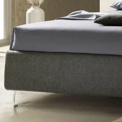 Viadurini Night Design Polsterbetten-Doppelbett aus Stoff oder Samt mit Stauraum Made in Italy – Ernesto