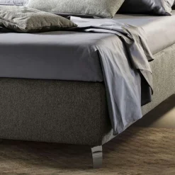 Viadurini Night Design Polsterbetten-Doppelbett aus Stoff oder Samt mit Stauraum Made in Italy – Ernesto