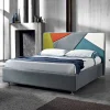 Viadurini Night Design Polsterbetten-Doppelbett, gepolstert, mit Aufbewahrungsbox 160x190/200cm Mia