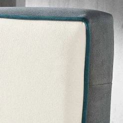 Viadurini Night Design Polsterbetten-Doppelbett, gepolstert, mit Aufbewahrungsbox 160x190/200cm Mia