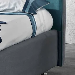 Viadurini Night Design Polsterbetten-Doppelbett, gepolstert, mit Aufbewahrungsbox 160x190/200cm Mia