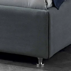 Viadurini Night Design Polsterbetten-Doppelbett, gepolstert, mit Aufbewahrungsbox 160x190/200cm Mia