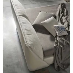 Viadurini Night Design Polsterbetten-Doppelbett gepolstert und bezogen mit Stoff und Leder, hergestellt in Italien – Lula