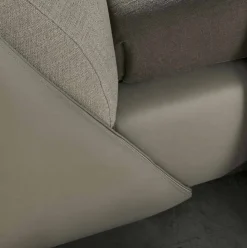 Viadurini Night Design Polsterbetten-Doppelbett gepolstert und bezogen mit Stoff und Leder, hergestellt in Italien – Lula