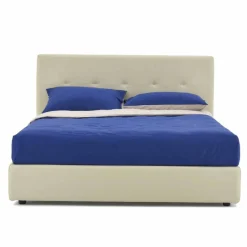 Viadurini Night Design Maßgeschneiderte Möbel|Polsterbetten-Doppelbett gepolstert und mit Kunstleder bezogen Made in Italy - Patos