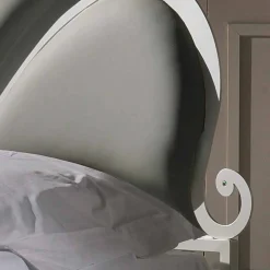 Viadurini Night Design Maßgeschneiderte Möbel|Schmiedeeisen Doppelbetten-Doppelbett gepolstert 160x190 cm aus Eisen mit Kristall Kimberly