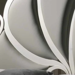 Viadurini Night Design Maßgeschneiderte Möbel|Schmiedeeisen Doppelbetten-Doppelbett gepolstert 160x190 cm aus Eisen mit Kristall Kimberly