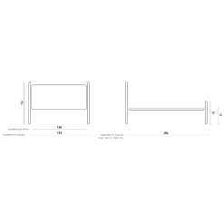 Viadurini Night Design Schmiedeeisen Doppelbetten-Doppelbett im klassischen Stil aus Eisen und Leder, hergestellt in Italien – King