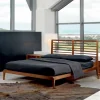 Viadurini Night Design Design Doppelbetten-Doppelbett made in Italy,Basis aus massivem Nussholz,Design Didimo