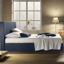 Viadurini Night Design Maßgeschneiderte Möbel|Polsterbetten-Doppelbett mit Aufbewahrungsbox aus Stoff Made in Italy - Verga