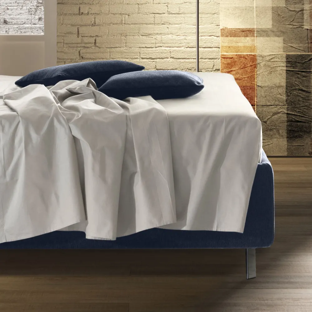 Viadurini Night Design Maßgeschneiderte Möbel|Polsterbetten-Doppelbett mit Aufbewahrungsbox aus Stoff Made in Italy - Verga