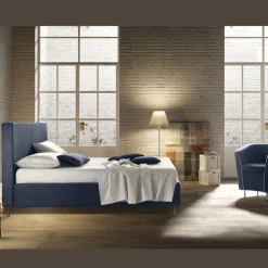 Viadurini Night Design Maßgeschneiderte Möbel|Polsterbetten-Doppelbett mit Aufbewahrungsbox aus Stoff Made in Italy - Verga