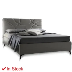 Viadurini Night Design Maßgeschneiderte Möbel|Polsterbetten-Doppelbett mit Baumwollmatratze und Bettwäsche Made in Italy - Sonnenblume