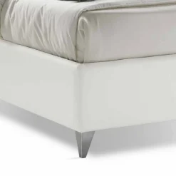 Viadurini Night Design Maßgeschneiderte Möbel|Polsterbetten-Doppelbett mit Behälter gepolstert in Kunstleder Made in Italy - Maske