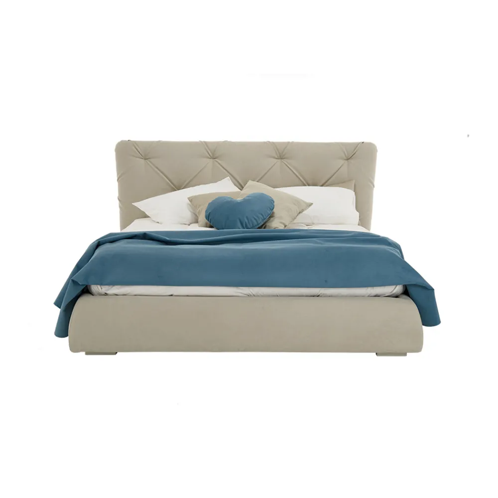 Viadurini Night Design Maßgeschneiderte Möbel|Polsterbetten-Doppelbett mit Container in modernem Design Made in Italy - Gaven