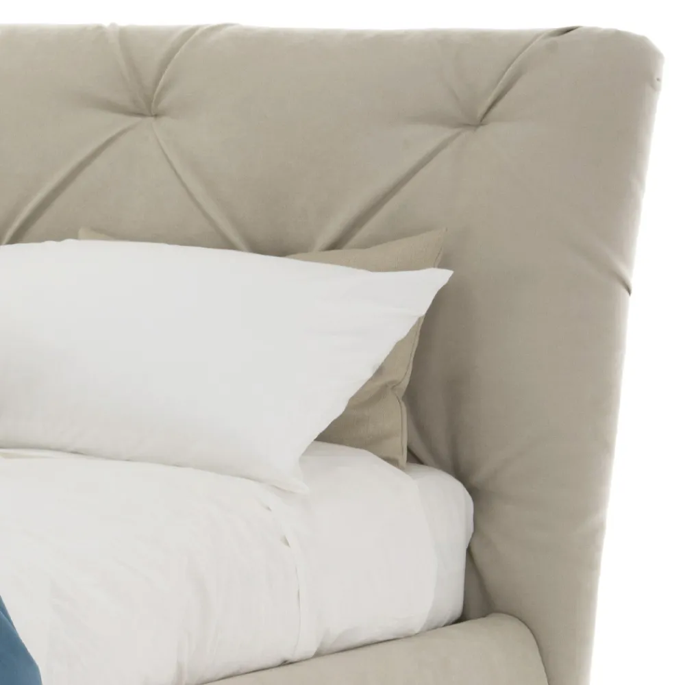 Viadurini Night Design Maßgeschneiderte Möbel|Polsterbetten-Doppelbett mit Container in modernem Design Made in Italy - Gaven