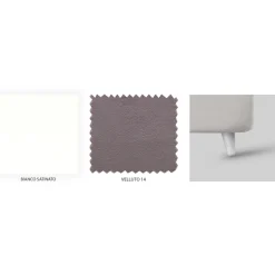 Viadurini Night Design Polsterbetten-Doppelbett mit eisernem Kopfteil und Kissen, hergestellt in Italien – Peter