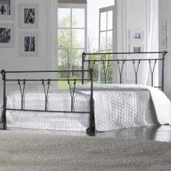 Viadurini Night Design Schmiedeeisen Doppelbetten-Doppelbett mit Fußteil in verschiedenen Ausführungen, hergestellt in Italien – Ausführung